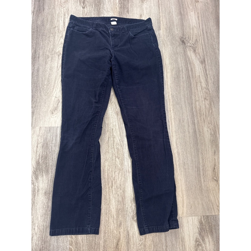 J.Crew Matchstick Corduroy Pants Womens 31R Navy Blue Slim Straight Stretch Mid